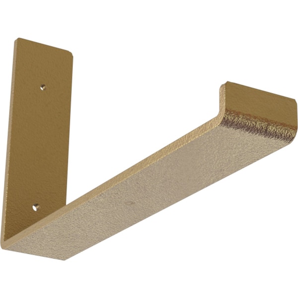 Ekena Millwork Steel Hanging Shelf Bracket, Hammered Gold 2"W x 12"D x 7"H BKTM02X12X07HSHGO - main